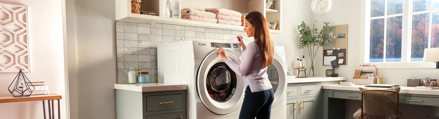 lady doing laundry